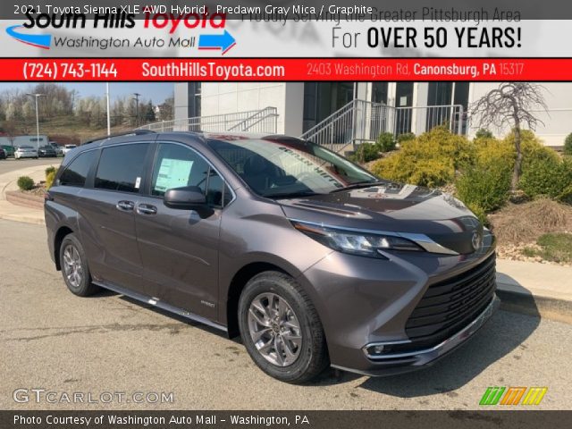 2021 Toyota Sienna XLE AWD Hybrid in Predawn Gray Mica