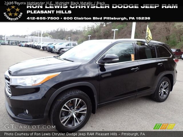 2016 Toyota Highlander XLE in Midnight Black Metallic