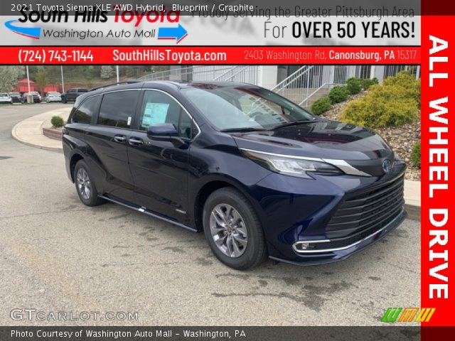 2021 Toyota Sienna XLE AWD Hybrid in Blueprint