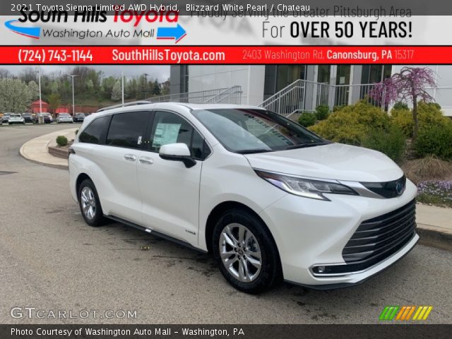 2021 Toyota Sienna Limited AWD Hybrid in Blizzard White Pearl