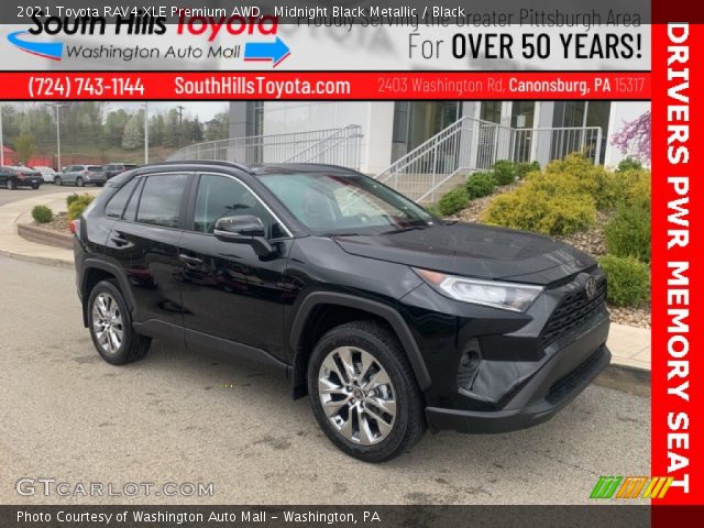 2021 Toyota RAV4 XLE Premium AWD in Midnight Black Metallic