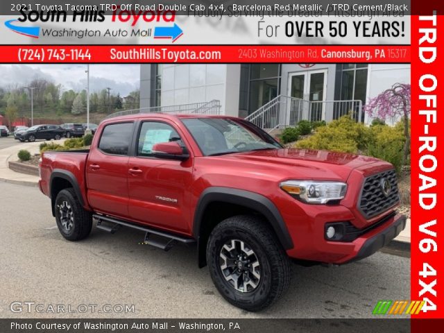 2021 Toyota Tacoma TRD Off Road Double Cab 4x4 in Barcelona Red Metallic