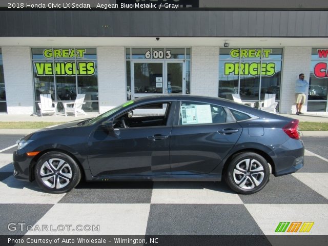 2018 Honda Civic LX Sedan in Aegean Blue Metallic