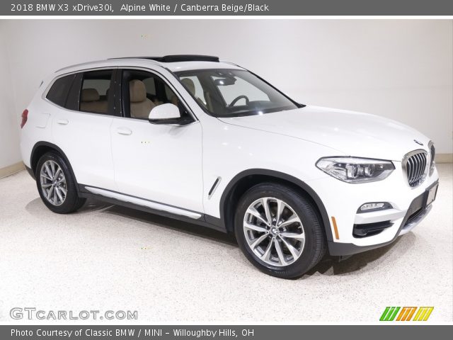 2018 BMW X3 xDrive30i in Alpine White