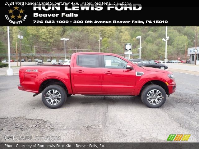 2021 Ford Ranger Lariat SuperCrew 4x4 in Rapid Red Metallic