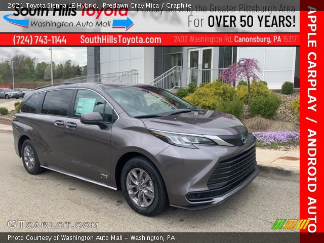 2021 Toyota Sienna LE Hybrid in Predawn Gray Mica