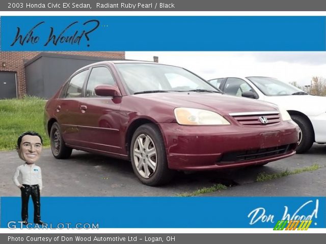 2003 Honda Civic EX Sedan in Radiant Ruby Pearl