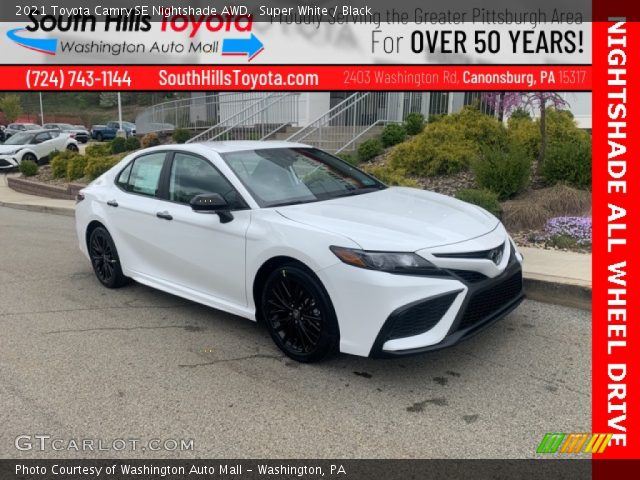 2021 Toyota Camry SE Nightshade AWD in Super White