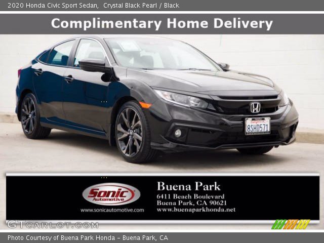 2020 Honda Civic Sport Sedan in Crystal Black Pearl