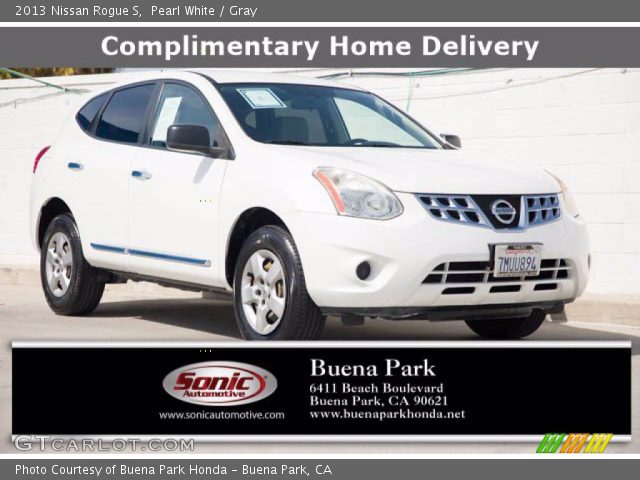 2013 Nissan Rogue S in Pearl White