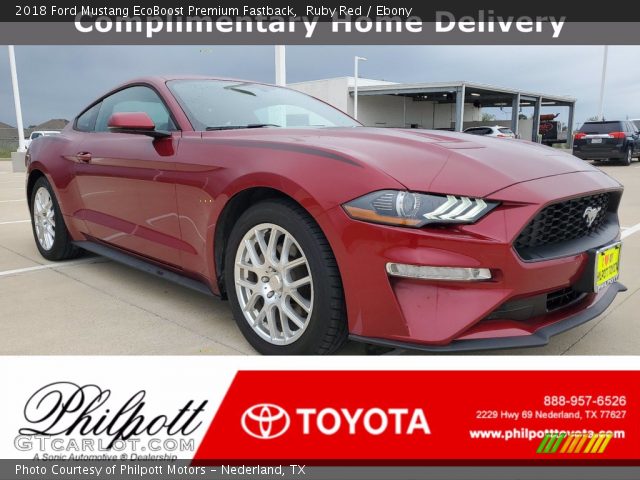 2018 Ford Mustang EcoBoost Premium Fastback in Ruby Red