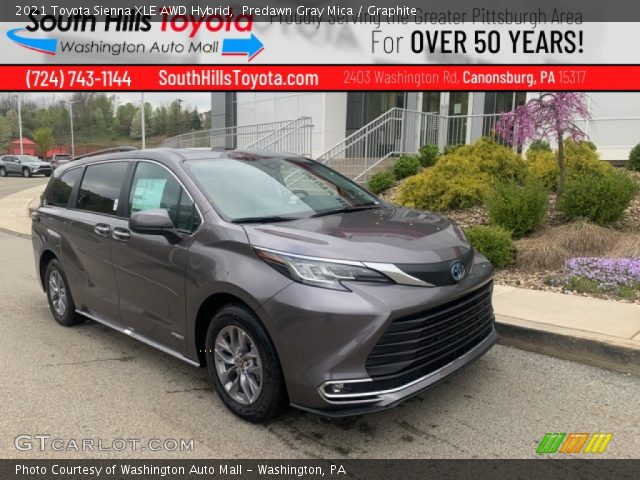 2021 Toyota Sienna XLE AWD Hybrid in Predawn Gray Mica