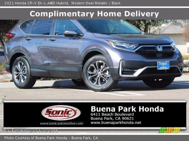 2021 Honda CR-V EX-L AWD Hybrid in Modern Steel Metallic