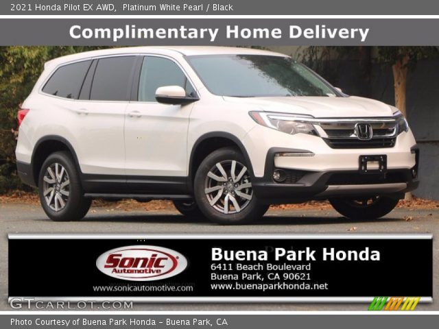 2021 Honda Pilot EX AWD in Platinum White Pearl