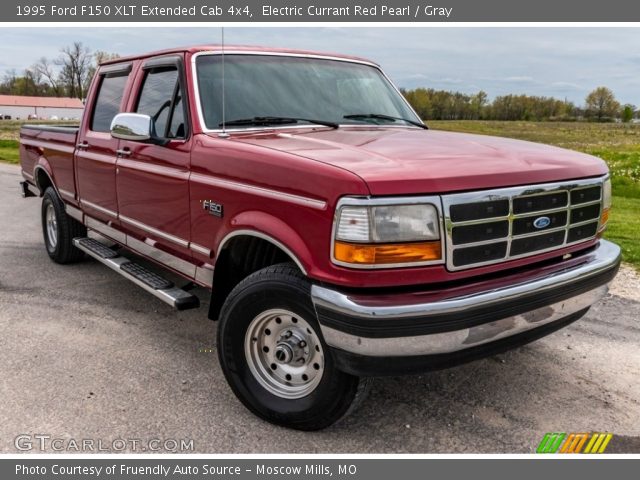 1995 Ford F150 XLT Extended Cab 4x4 in Electric Currant Red Pearl