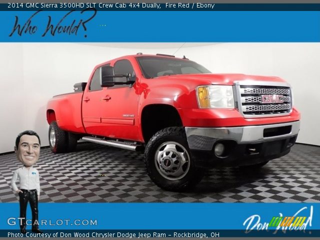 2014 GMC Sierra 3500HD SLT Crew Cab 4x4 Dually in Fire Red