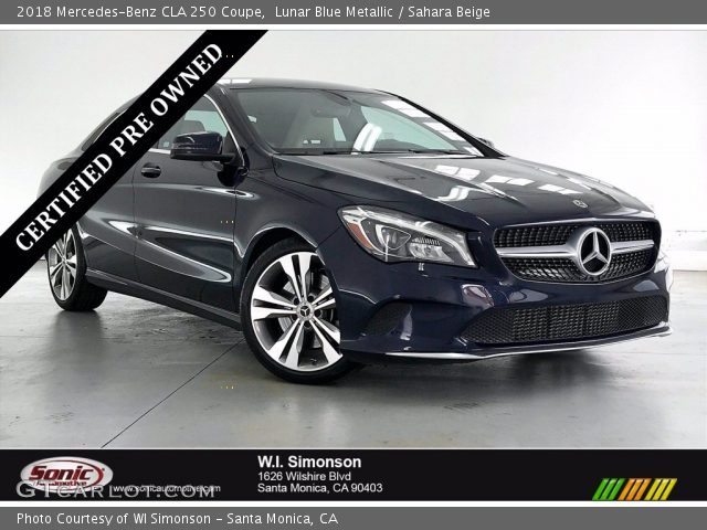 2018 Mercedes-Benz CLA 250 Coupe in Lunar Blue Metallic