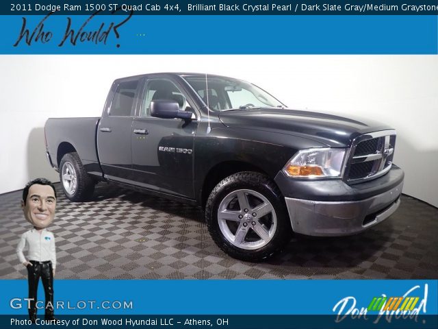 2011 Dodge Ram 1500 ST Quad Cab 4x4 in Brilliant Black Crystal Pearl