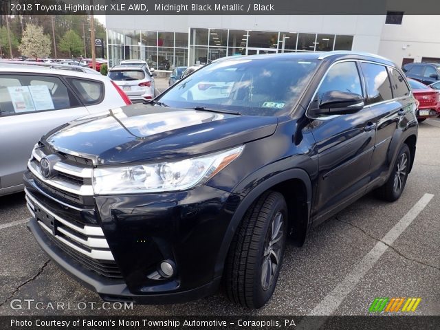 2018 Toyota Highlander XLE AWD in Midnight Black Metallic