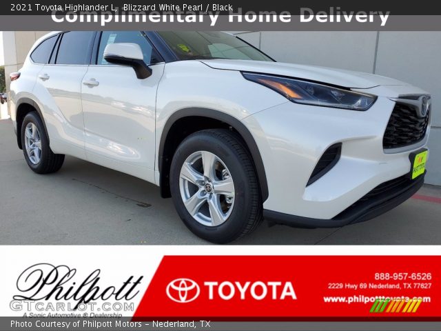 2021 Toyota Highlander L in Blizzard White Pearl