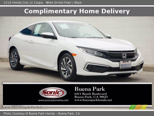 2019 Honda Civic LX Coupe in White Orchid Pearl