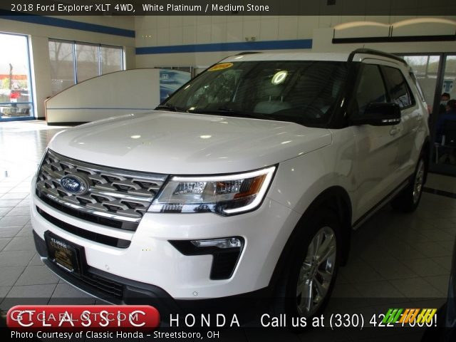 2018 Ford Explorer XLT 4WD in White Platinum