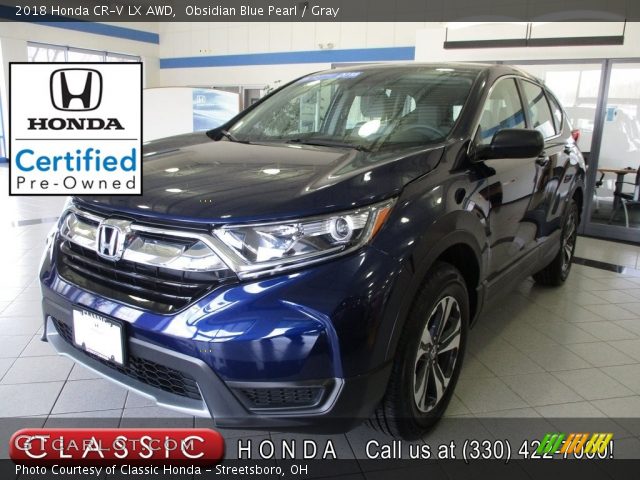 2018 Honda CR-V LX AWD in Obsidian Blue Pearl