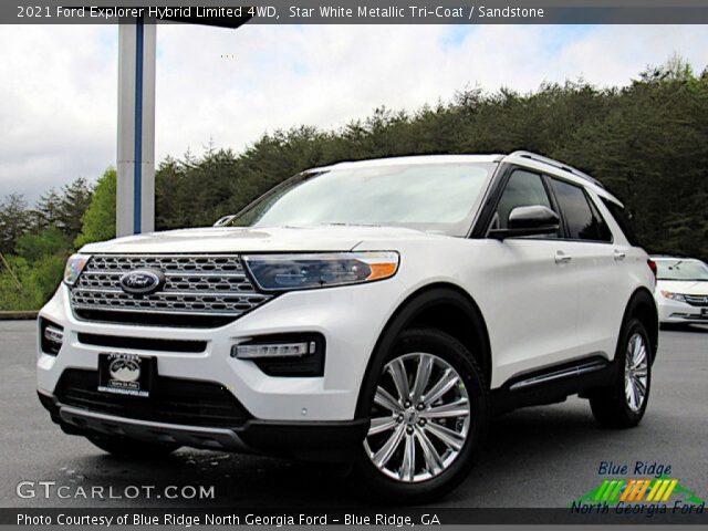 2021 Ford Explorer Hybrid Limited 4WD in Star White Metallic Tri-Coat