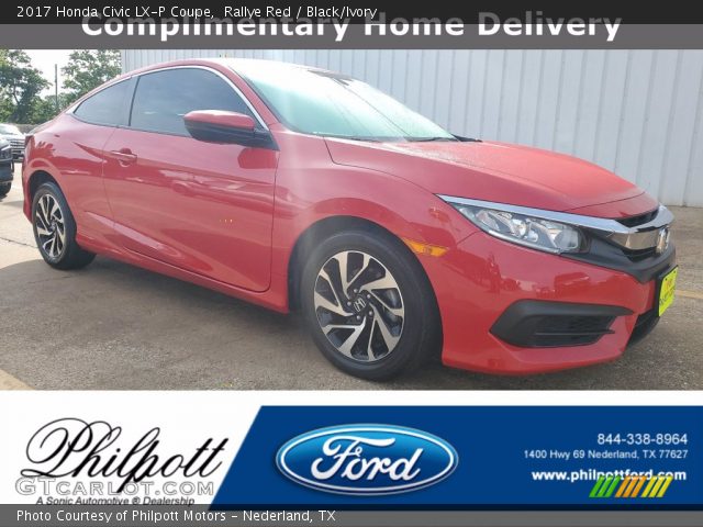 2017 Honda Civic LX-P Coupe in Rallye Red