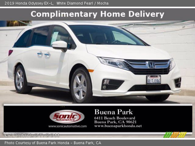 2019 Honda Odyssey EX-L in White Diamond Pearl