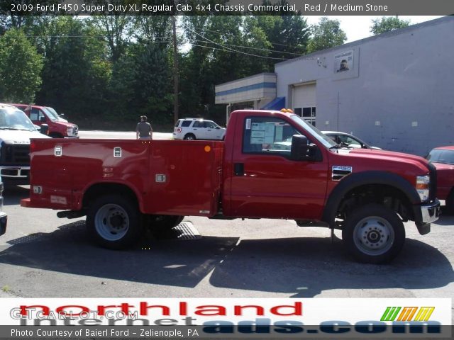 2009 Ford F450 Super Duty XL Regular Cab 4x4 Chassis Commercial in Red