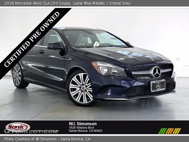 2018 Mercedes-Benz CLA 250 Coupe in Lunar Blue Metallic