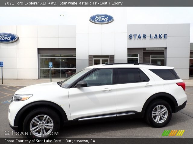 2021 Ford Explorer XLT 4WD in Star White Metallic Tri-Coat