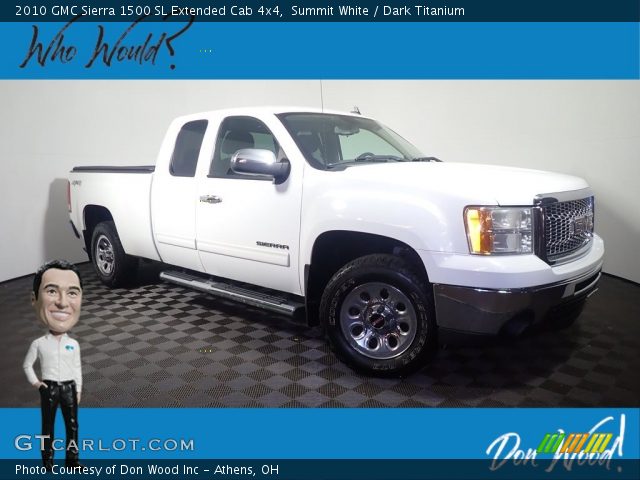 2010 GMC Sierra 1500 SL Extended Cab 4x4 in Summit White