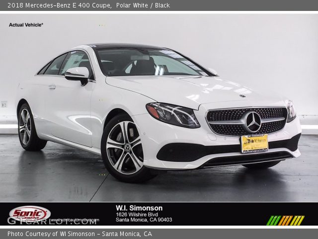 2018 Mercedes-Benz E 400 Coupe in Polar White