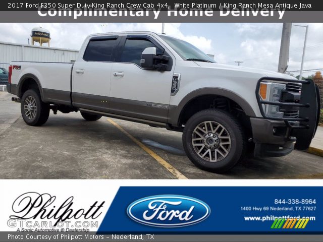 2017 Ford F350 Super Duty King Ranch Crew Cab 4x4 in White Platinum