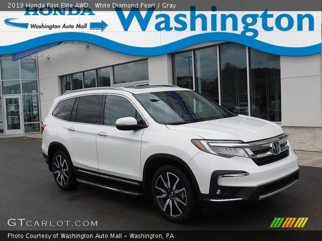 2019 Honda Pilot Elite AWD in White Diamond Pearl