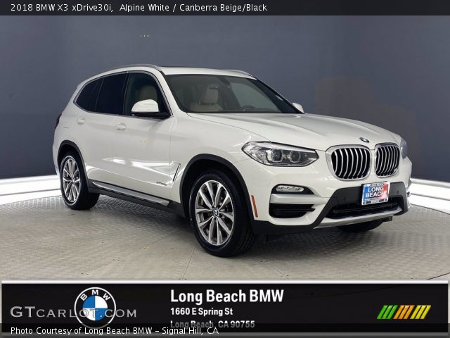 2018 BMW X3 xDrive30i in Alpine White