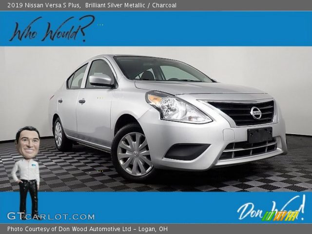 2019 Nissan Versa S Plus in Brilliant Silver Metallic