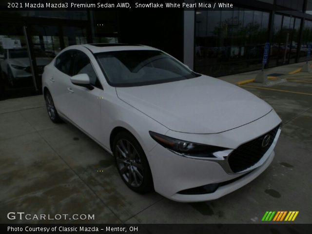 2021 Mazda Mazda3 Premium Sedan AWD in Snowflake White Pearl Mica