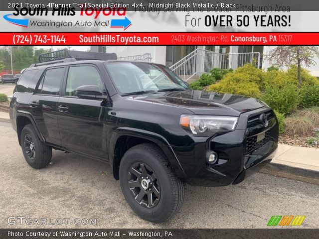 2021 Toyota 4Runner Trail Special Edition 4x4 in Midnight Black Metallic