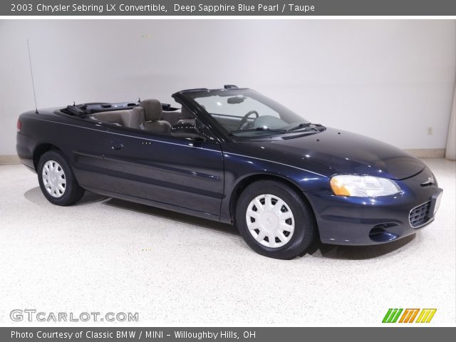 2003 Chrysler Sebring LX Convertible in Deep Sapphire Blue Pearl