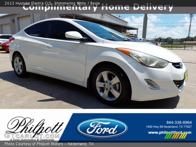 2013 Hyundai Elantra GLS in Shimmering White