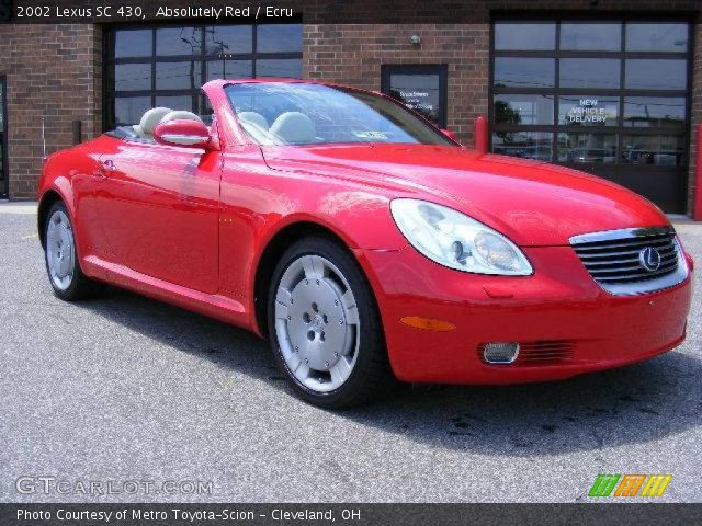 2002 Lexus SC 430 in Absolutely Red