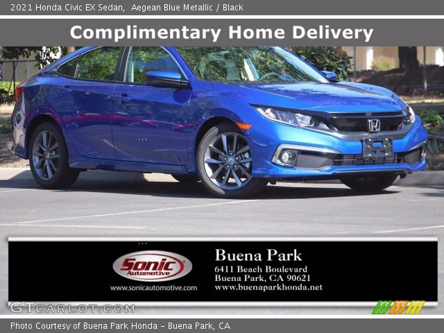 2021 Honda Civic EX Sedan in Aegean Blue Metallic