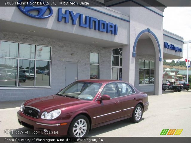 2005 Hyundai Sonata GLS V6 in Ruby Red