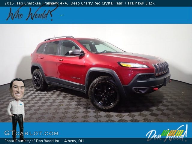2015 Jeep Cherokee Trailhawk 4x4 in Deep Cherry Red Crystal Pearl
