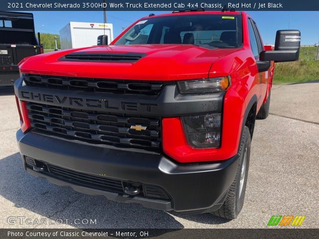 2021 Chevrolet Silverado 3500HD Work Truck Extended Cab 4x4 Chassis in Red Hot