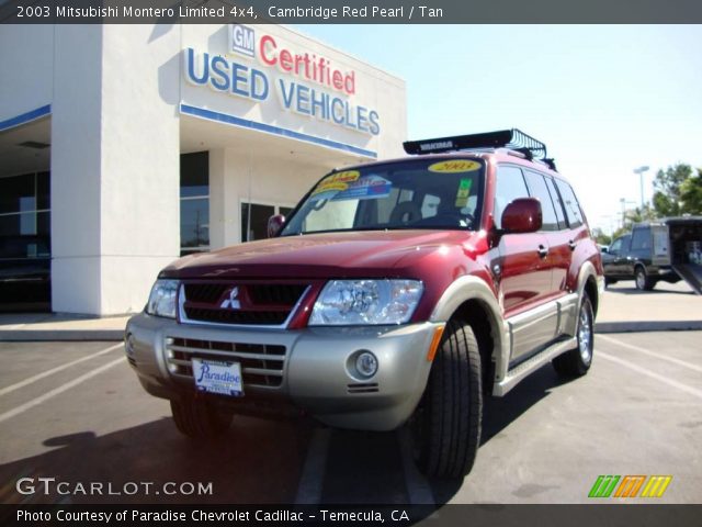 2003 Mitsubishi Montero Limited 4x4 in Cambridge Red Pearl