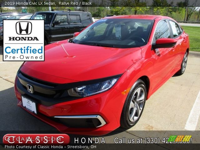 2019 Honda Civic LX Sedan in Rallye Red